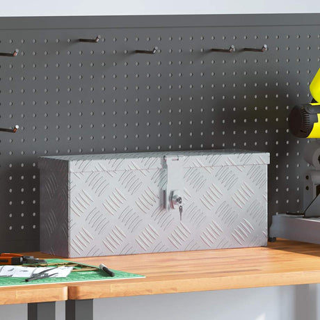 Vidaxl aluminium kist 48,5x14x20 cm zilverkleurig