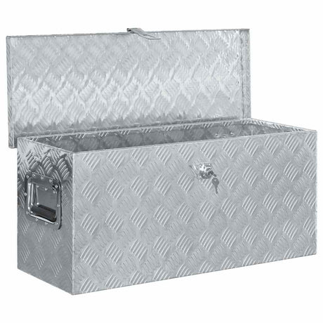 Vidaxl aluminium kist 80x30x35 cm zilverkleurig