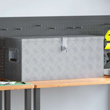 Vidaxl aluminium kist 80x30x35 cm zilverkleurig