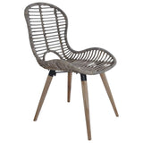 Vidaxl eetkamerstoelen 4 st natuurlijk rattan bruin