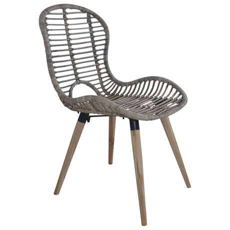 Vidaxl eetkamerstoelen 4 st natuurlijk rattan bruin