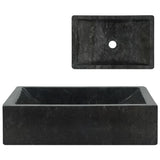 Vidaxl gootsteen 45x30x12 cm marmer hoogglans zwart