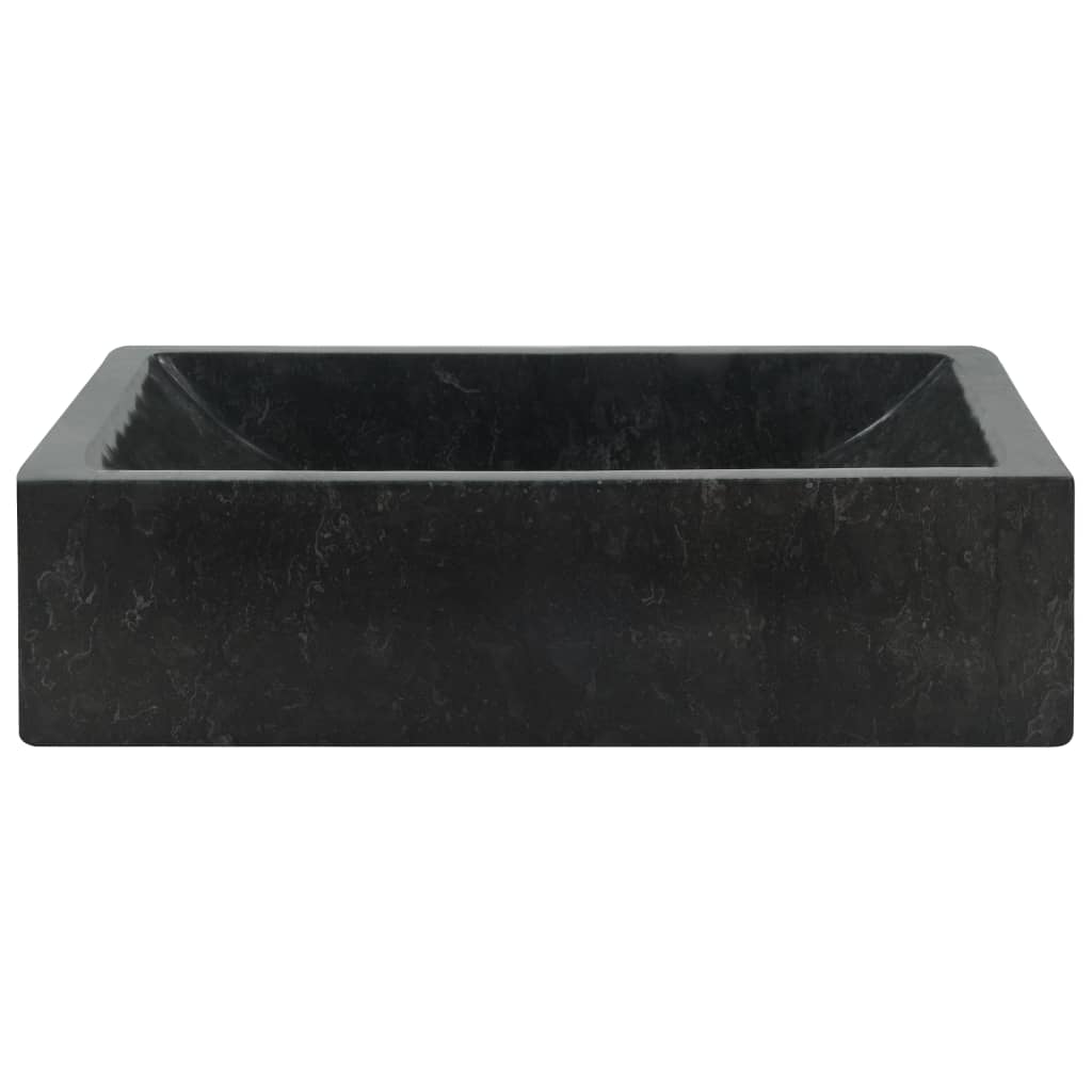 Vidaxl gootsteen 45x30x12 cm marmer hoogglans zwart