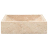 Vidaxl gootsteen 45x30x12 cm marmer hoogglans crèmekleurig