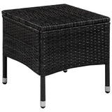 Vidaxl 3-delige bistroset poly rattan zwart