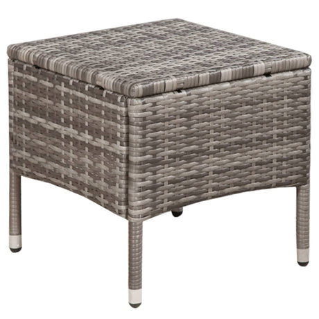 Vidaxl 3-delige bistroset poly rattan grijs