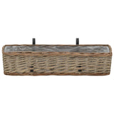 VidaXL Balkonbakken 2 st 60 cm wicker met PE-voering