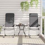Vidaxl campingstoelen 2 st inklapbaar aluminium grijs