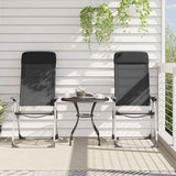Vidaxl campingstoelen inklapbaar aluminium zwart 2 st