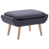 Vidaxl voetenbank 73x43x42 cm stoffen bekleding donkergrijs