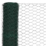 Vidaxl kippengaas 25x1,2 m staal met pvc coating groen