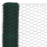 Vidaxl kippengaas 25x1,2 m staal met pvc coating groen