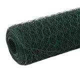 Vidaxl kippengaas 25x1,5 m staal met pvc coating groen