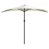 VidaXL Balkonparasol half met aluminium paal 270x144 cm zandkleurig