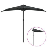 VidaXL Balkonparasol half met aluminium paal 270x144 cm antraciet