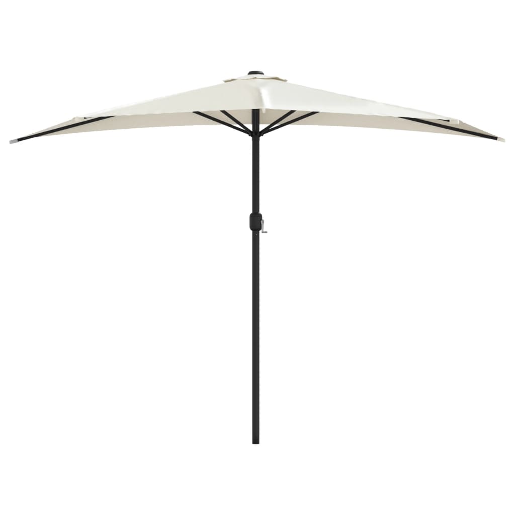 VidaXL Balkonparasol half met aluminium paal 300x155 cm zandkleurig