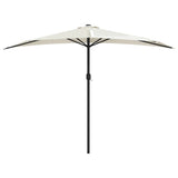 Vidaxl balkonparasol half met aluminium paal 300x155 cm zandkleurig