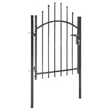 Vidaxl poort 1x1,5 m staal zwart