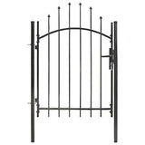 Vidaxl poort 1x1,5 m staal zwart