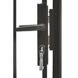 Vidaxl poort 1x1,5 m staal zwart
