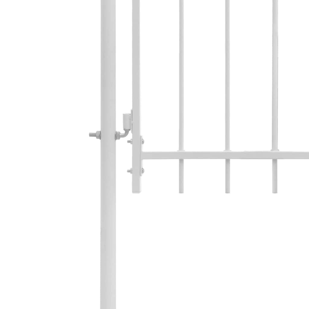 Vidaxl poort 1x1,75 m staal wit