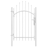 Vidaxl tuinpoort staal 1x2,45 m wit