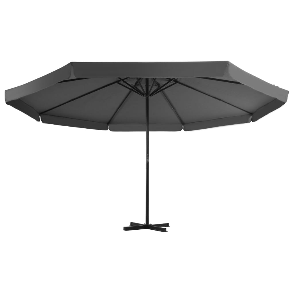 Vidaxl parasol met aluminium paal 500 cm antraciet