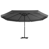 Vidaxl parasol met aluminium paal 500 cm antraciet