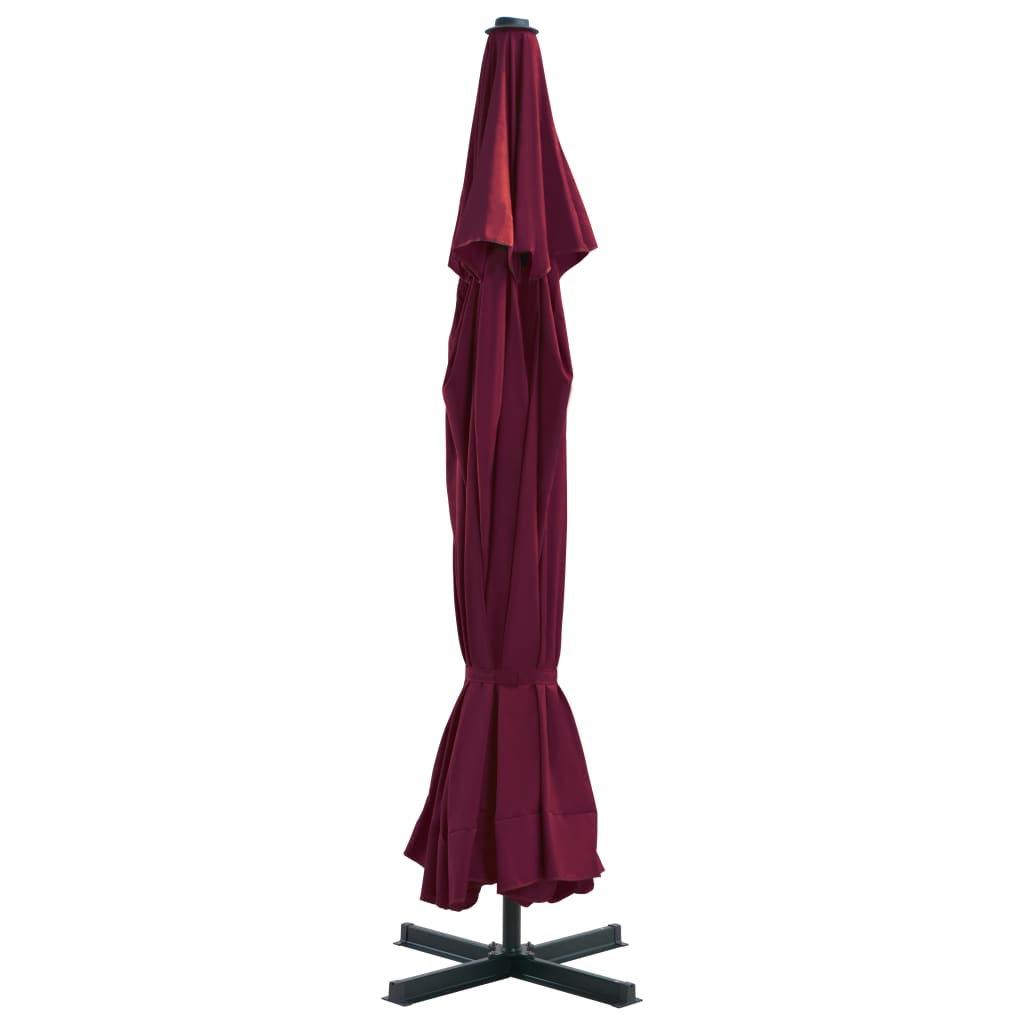 Vidaxl parasol met aluminium paal 500 cm bordeauxrood