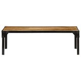 Vidaxl salontafel 110 cm massief ruw mangohout en staal