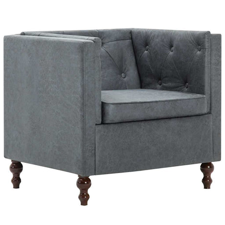 Vidaxl fauteuil stof grijs