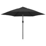 Vidaxl parasol met metalen paal 300 cm antraciet