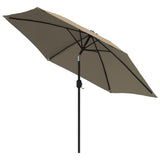 VidaXL Parasol met metalen paal 300 cm taupe