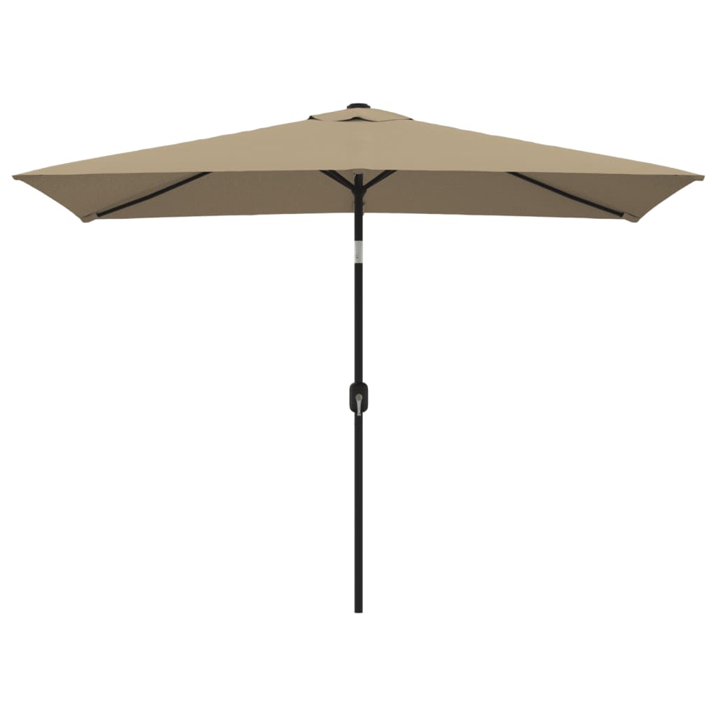 VidaXL Parasol met metalen paal 300x200 cm taupe