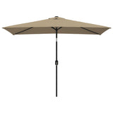 VidaXL Parasol met metalen paal 300x200 cm taupe