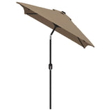 VidaXL Parasol met metalen paal 300x200 cm taupe