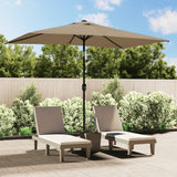 VidaXL Parasol met metalen paal 300x200 cm taupe