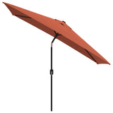 VidaXL Parasol met metalen paal 300x200 cm terracotta