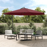 VidaXL Zweefparasol met aluminium paal 350 cm bordeauxrood