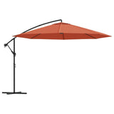 Vidaxl zweefparasol met aluminium paal 350 cm terracottakleurig