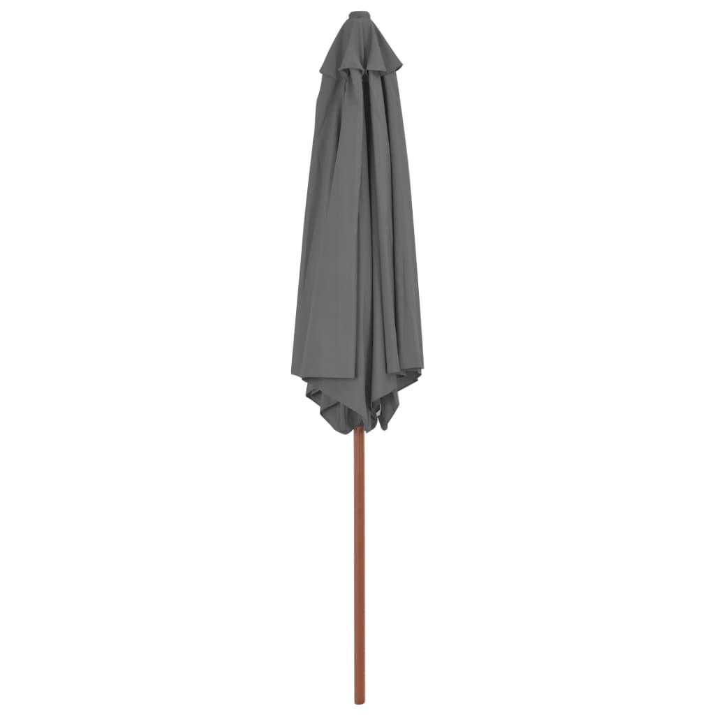 Vidaxl parasol met houten paal 270 cm antraciet