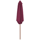 Vidaxl parasol met houten paal 270 cm bordeauxrood