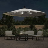 VidaXL Zweefparasol met LED-verlichting en metalen paal 350 cm zand