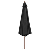 Vidaxl parasol met houten paal 350 cm antraciet