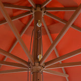 Vidaxl parasol met houten paal 350 cm terracottakleurig