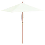 Vidaxl parasol met houten paal 150x200 cm zandkleurig
