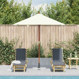 Vidaxl parasol met houten paal 150x200 cm zandkleurig
