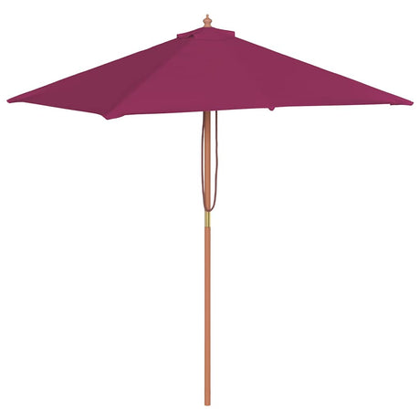 Vidaxl parasol met houten paal 150x200 cm bordeauxrood
