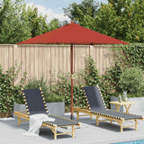 Vidaxl parasol met houten paal 150x200 cm terracottakleurig