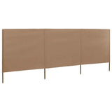 Vidaxl windscherm 3-panelen 400x120 cm stof taupe